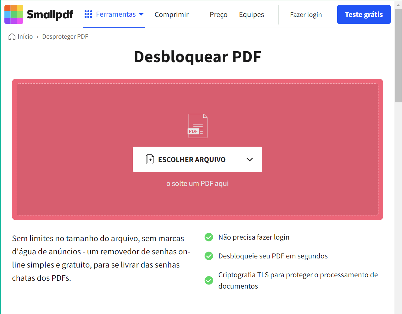 Como Desbloquear PDF usando Smallpdf: Um Guia Completo
