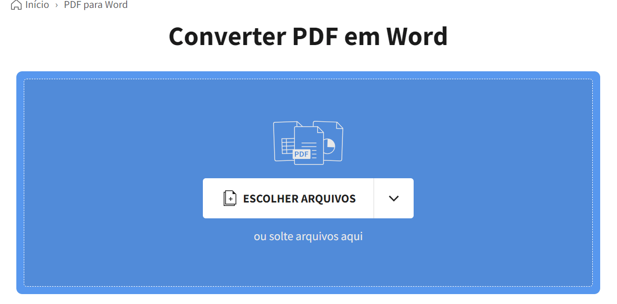 Como Converter PDF para Word com o Smallpdf