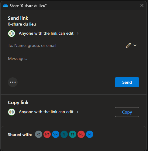 Choose whom you want to share