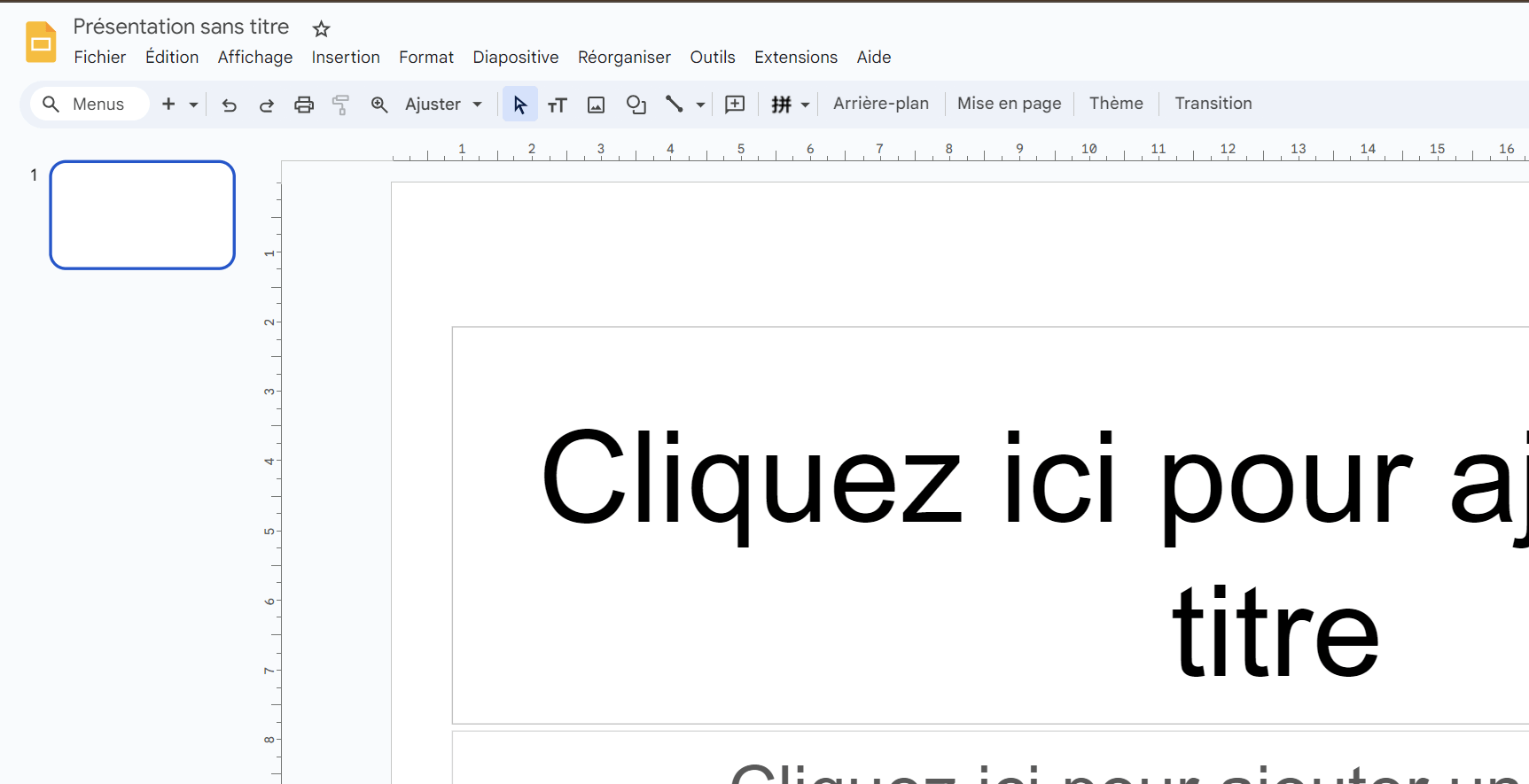 Fichier de présentation dans Google SlidesFichier de présentation dans Google Slides