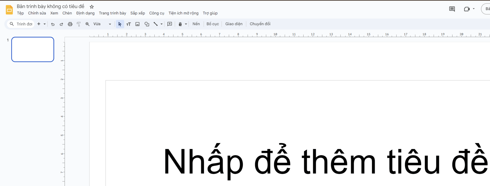 Tệp trình bày trong Google Slides