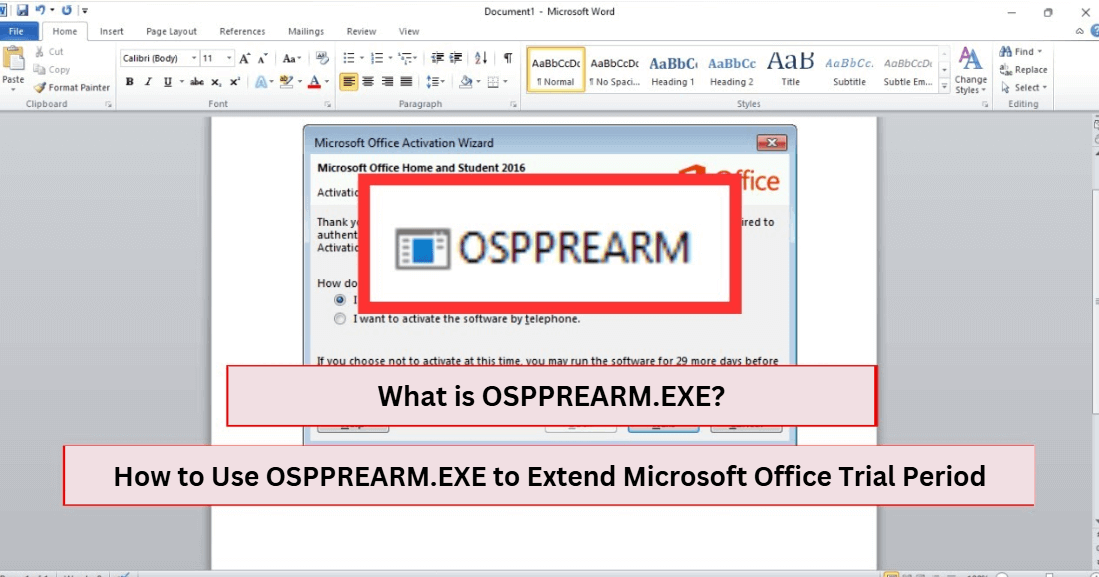 How to Use OSPPREARM.EXE to Extend Microsoft Office Trial Period
