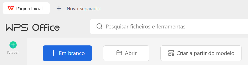 botão de modelos do WPS