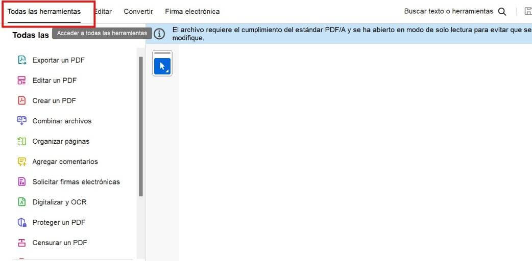 Herramientas en Adobe Acrobat