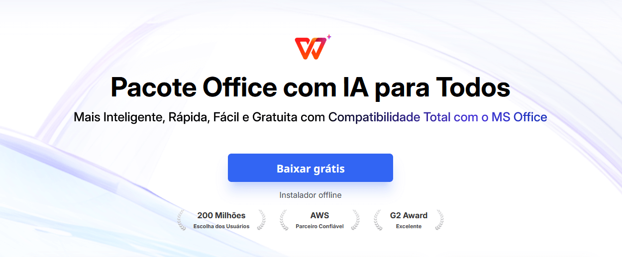 página de download do WPS Office