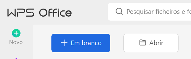 abrindo documento de texto no WPS