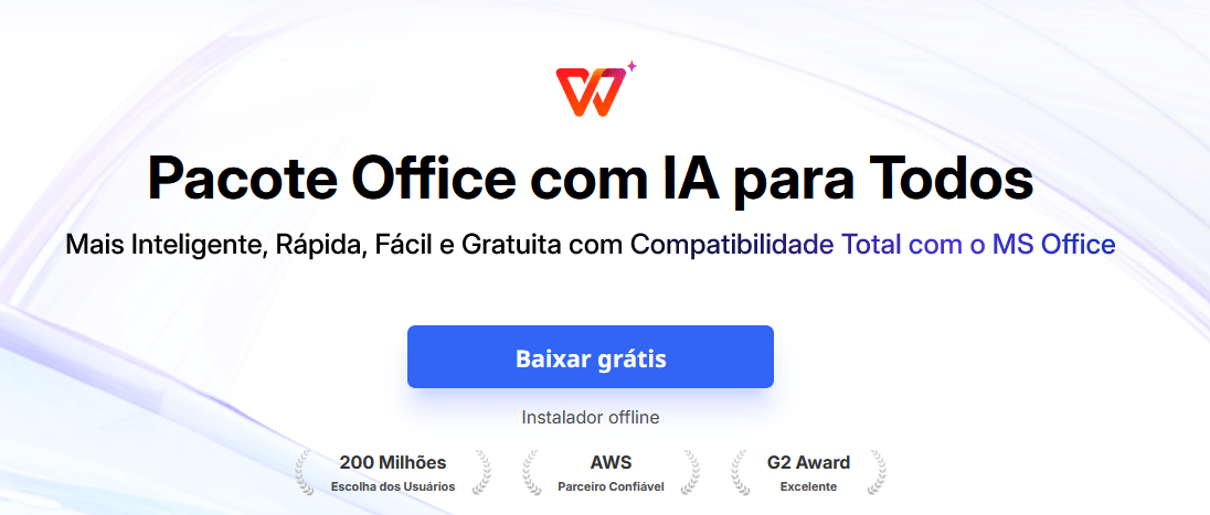página de instalação do WPS