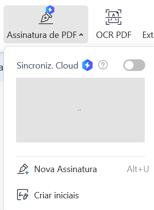 botão de criar assinatura