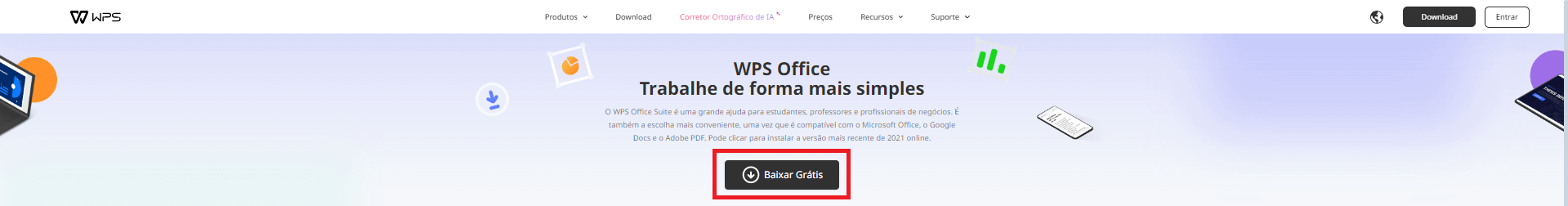 Página de Download do WPS Office página de download do WPS Office
