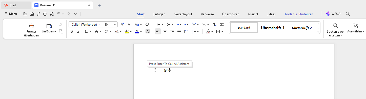 WPS AI aktivieren