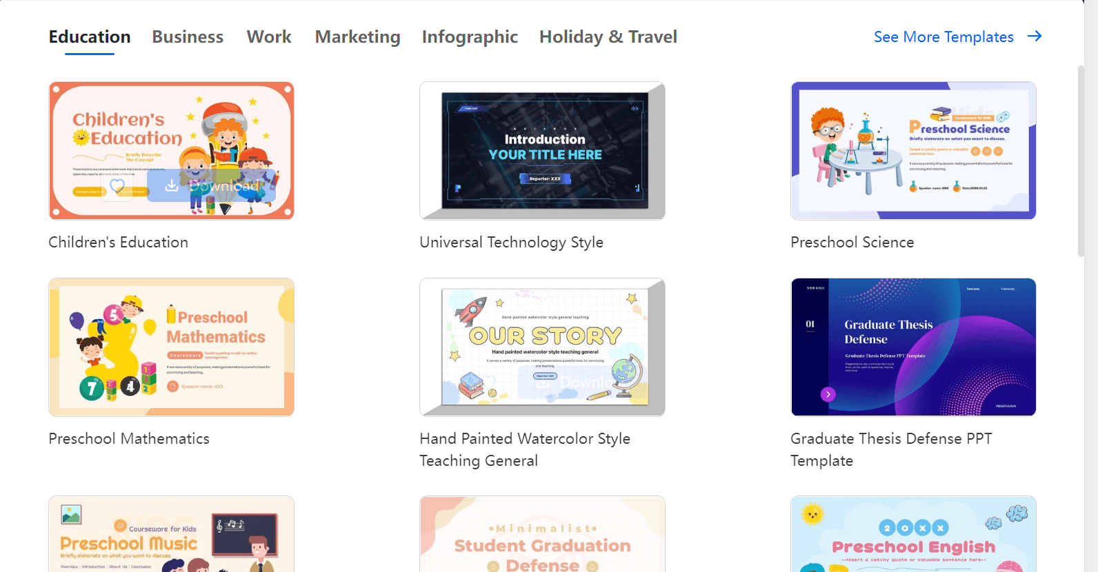 biblioteca de modelos do WPS