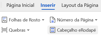 menu superior do WPS