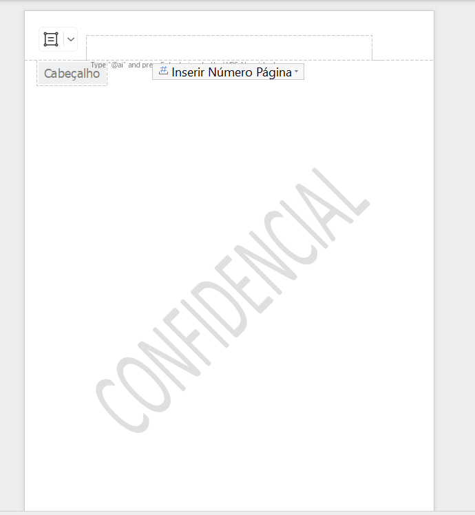 exemplo de marca d’água no WPS Office
