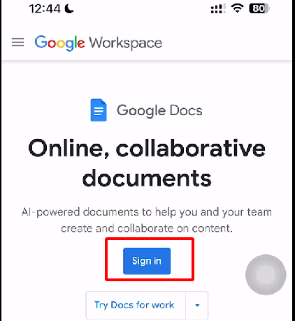 sign in using your Google account.