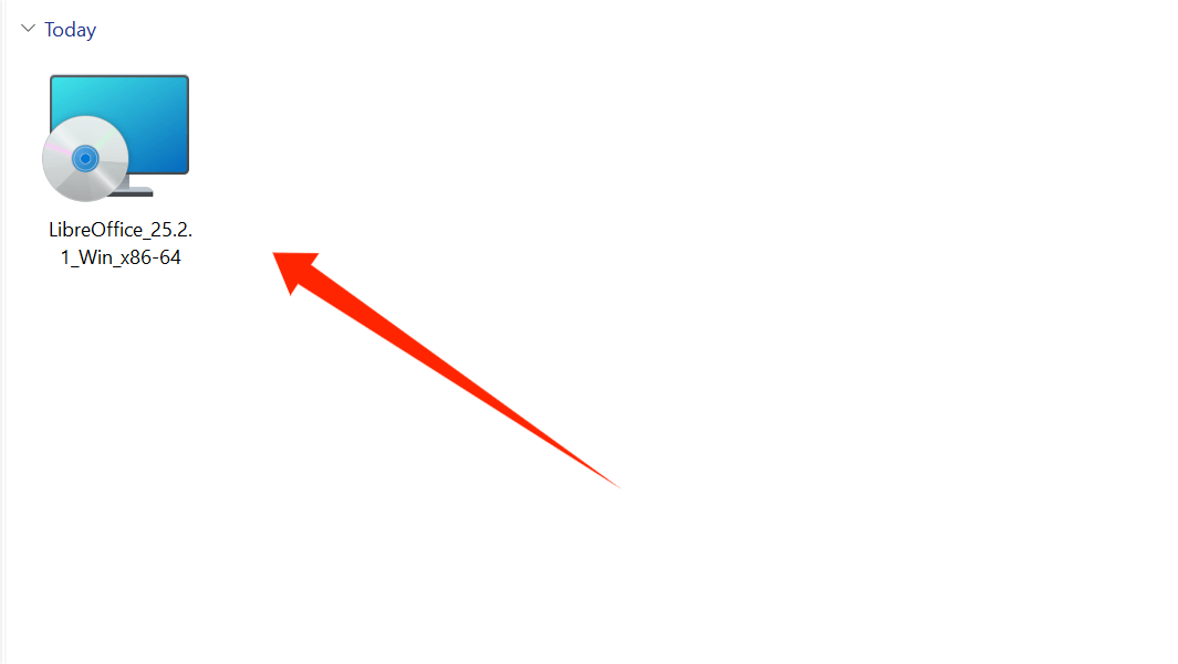 Tampilan file LibreOffice