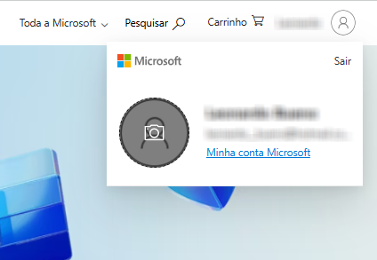 Minha conta Microsoft