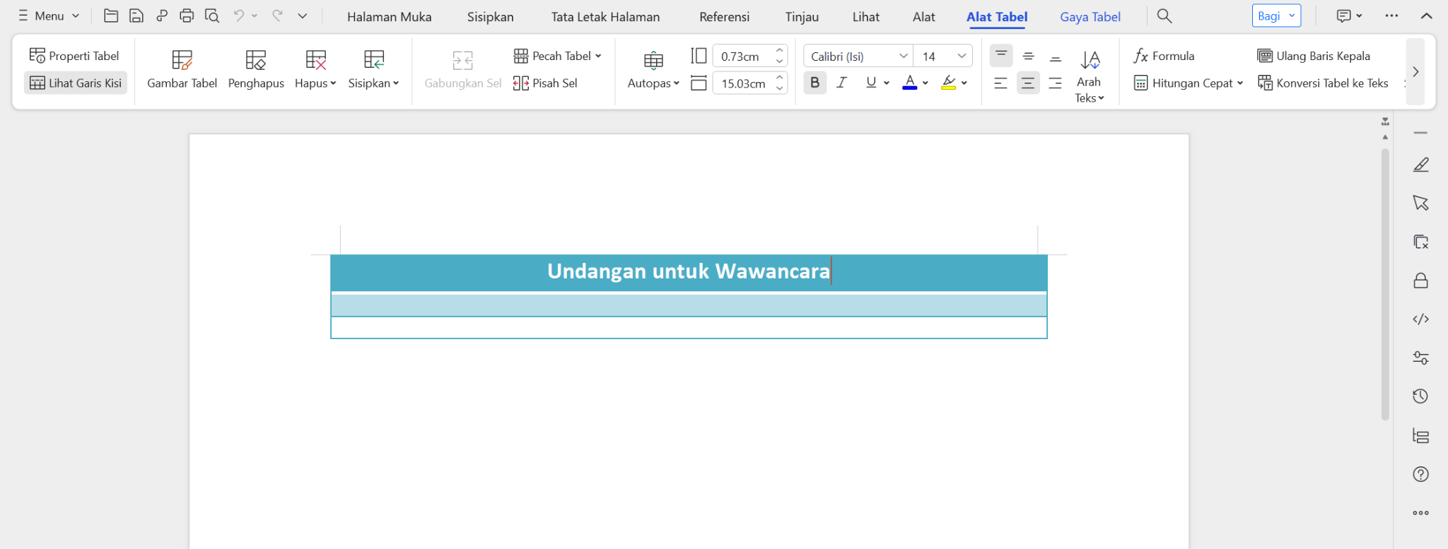 Pilih jenis huruf dan warna yang tepat untuk template dan buatlah template yang sesuai dengan kebutuhan Anda.
