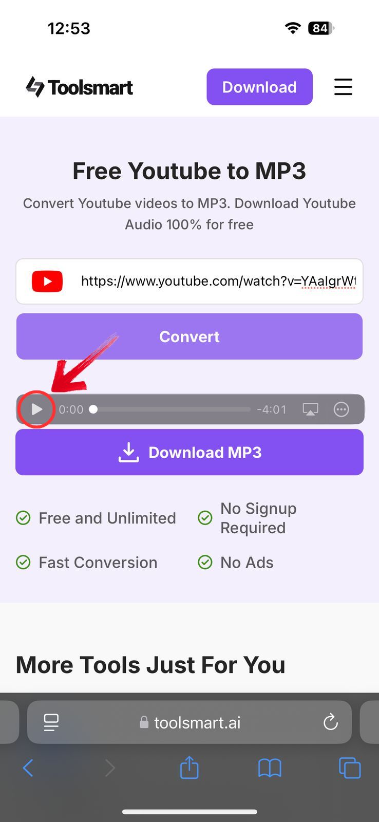 Tap Play icon