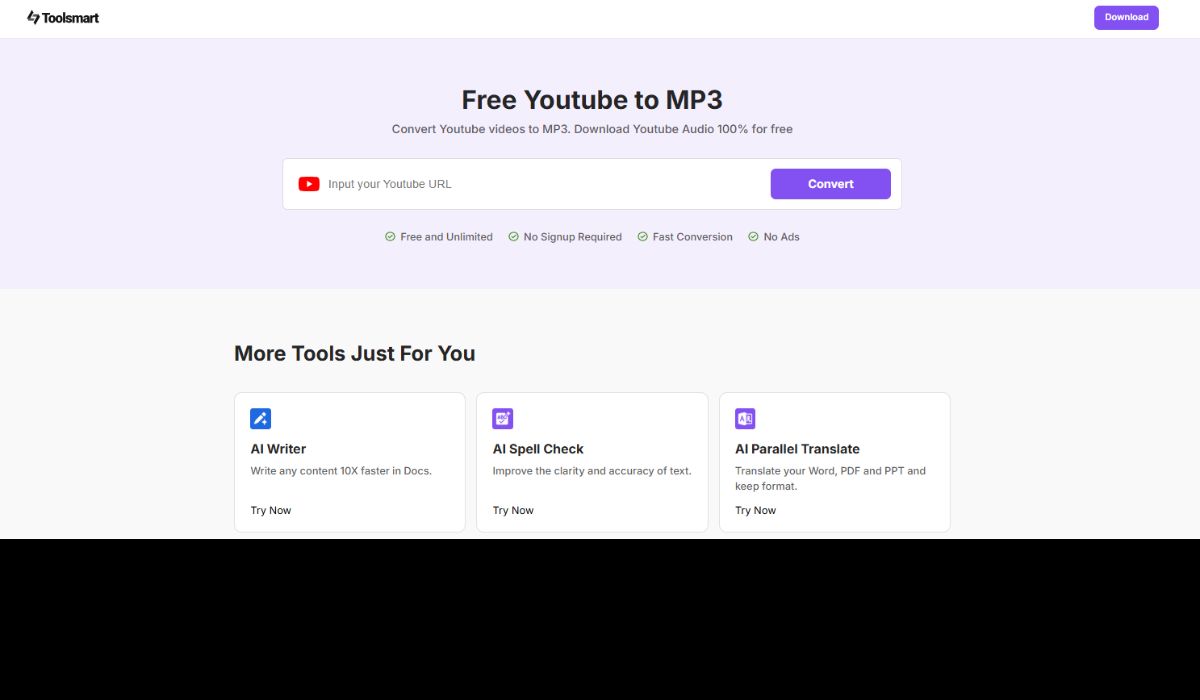 Toolsmart Free Youtube to MP3