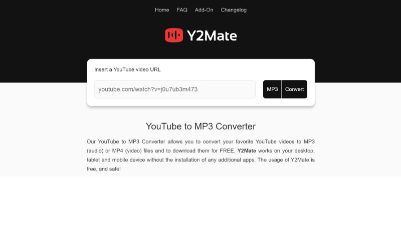 Y2Mate Homepage