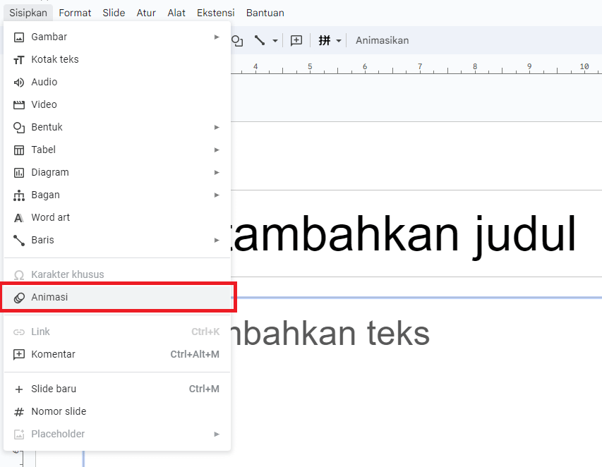 Tambahkan transisi dan animasi