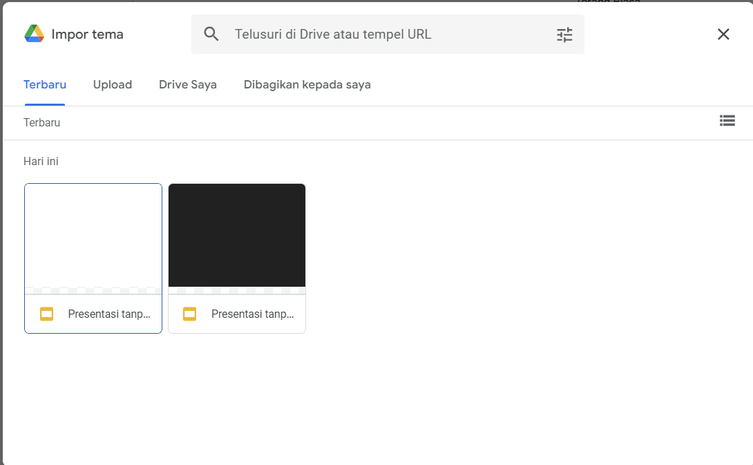 Pilih Presentasi Google Slide