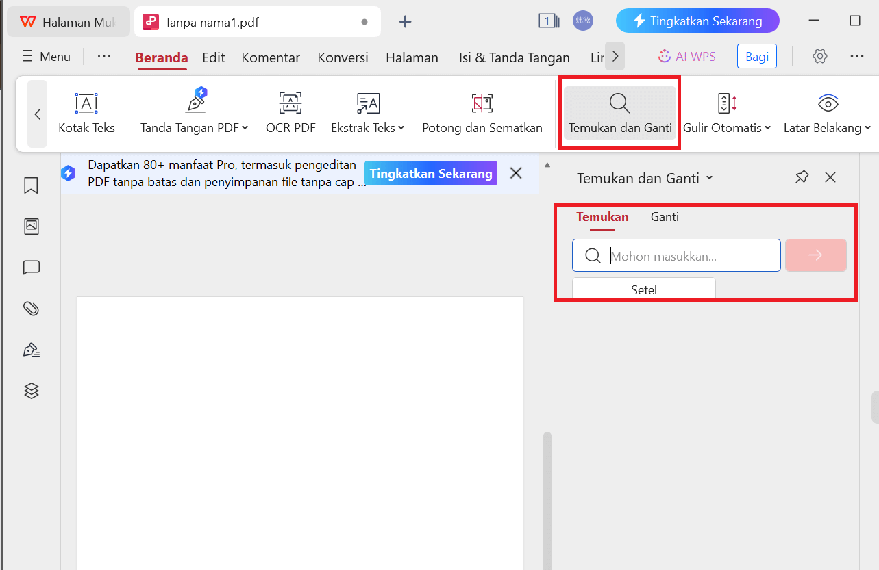 Alat Temukan dan Ganti WPS PDF