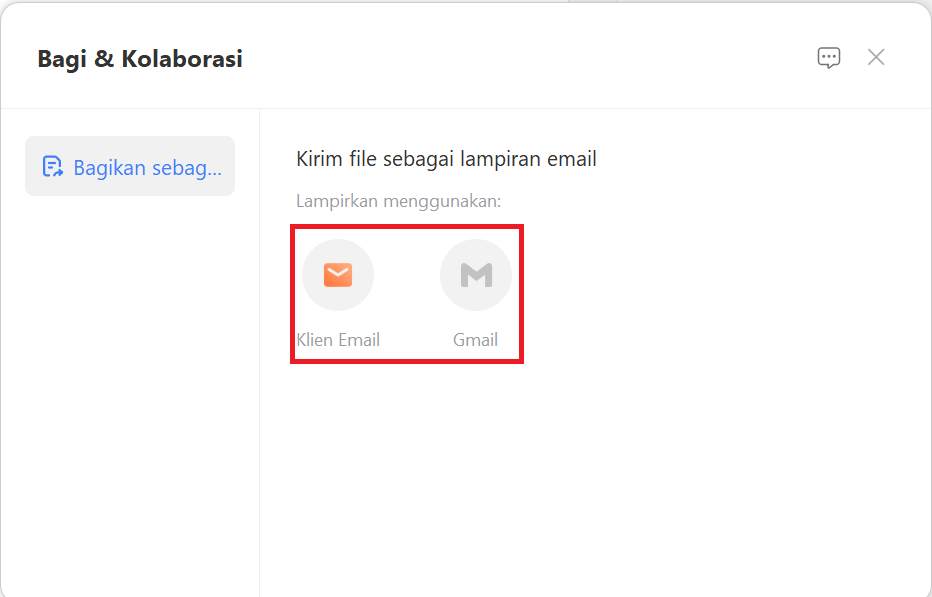 Pilih Klien Email