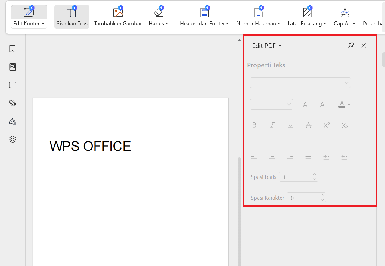 Sesuaikan font dari bagian yang baru ditambahkan