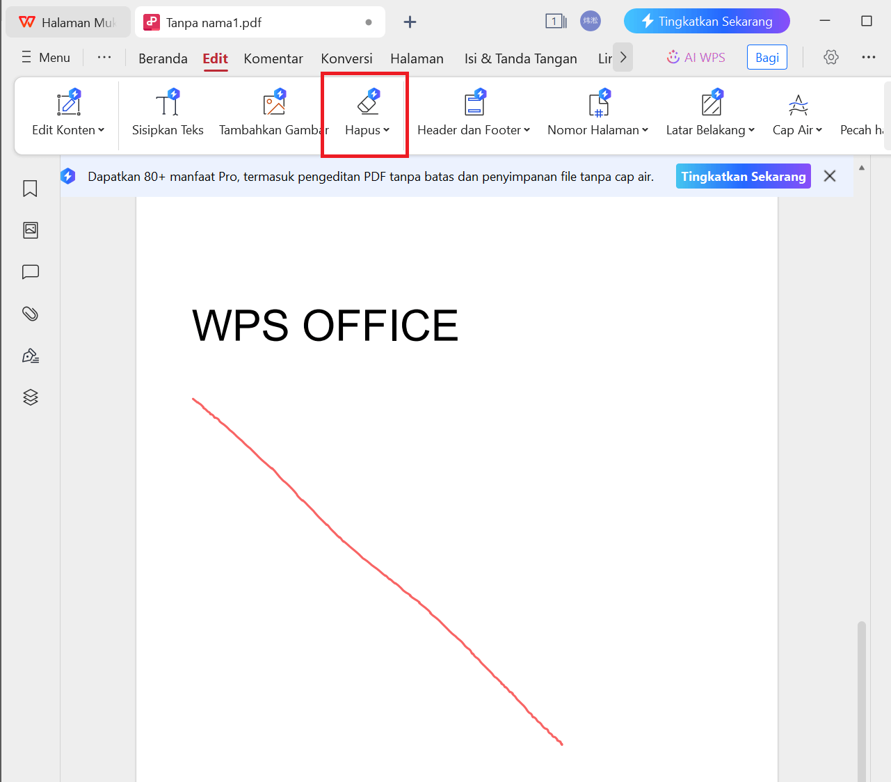 Fitur Hapus WPS PDF