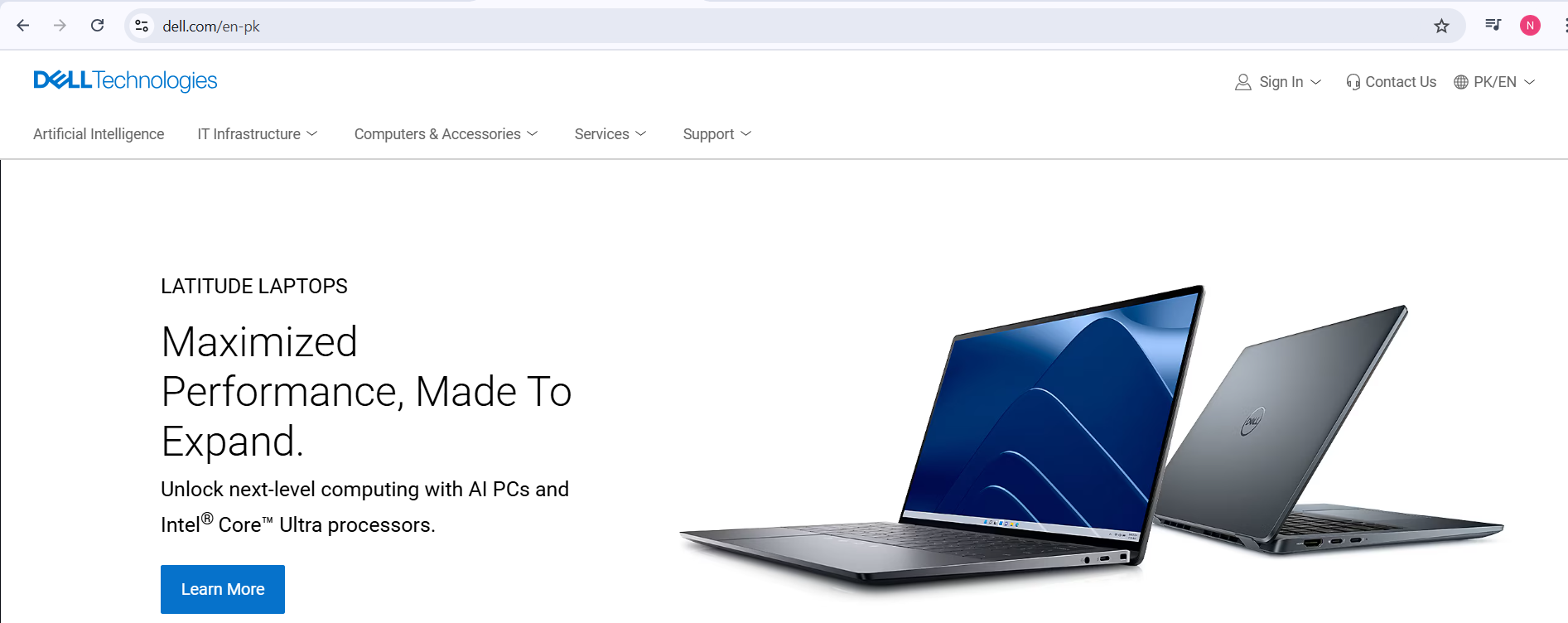 Visit Dell's website