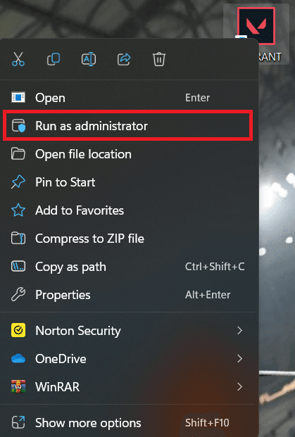 Run as administrator