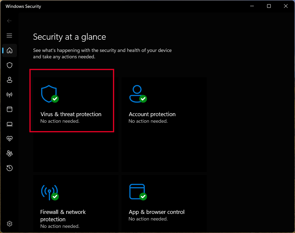 Windows Security Dashboard