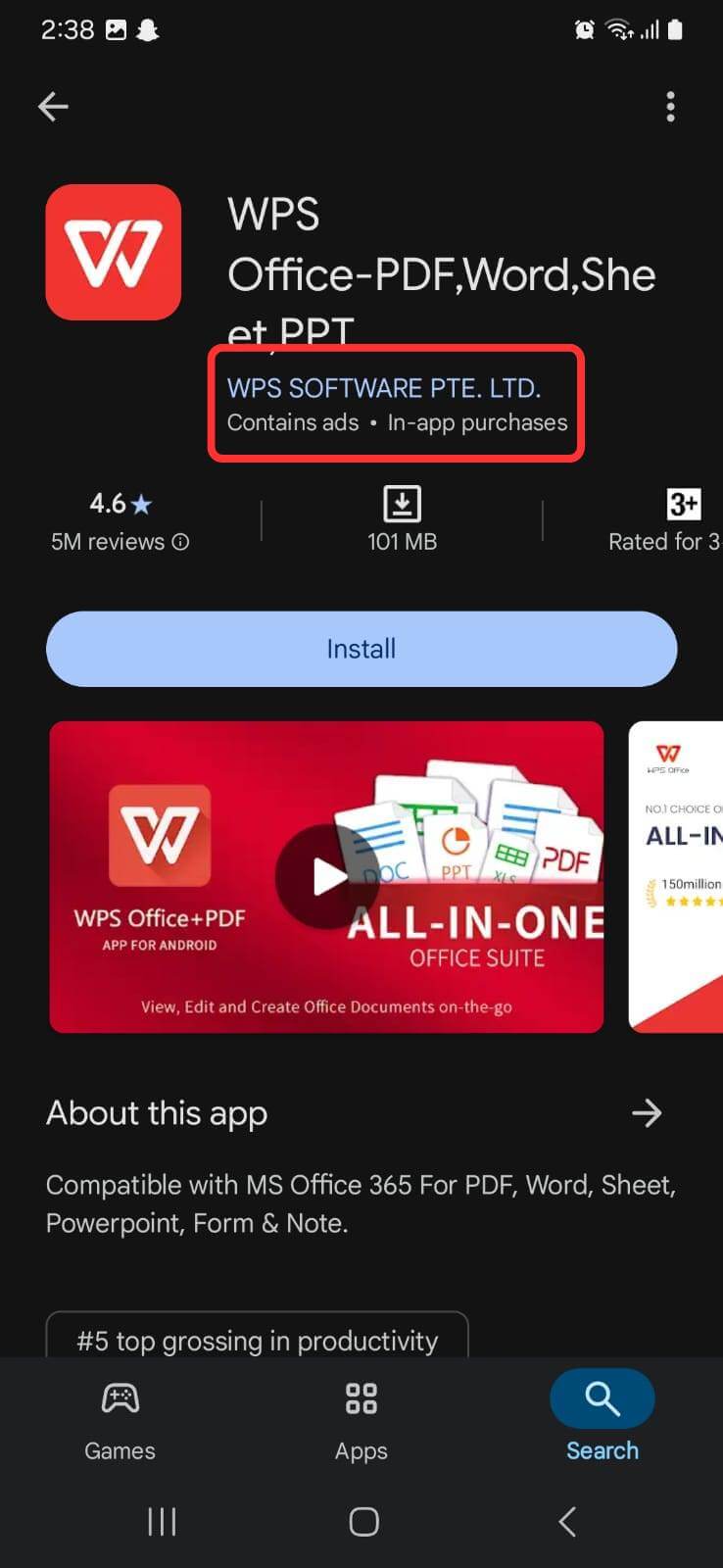 Check Developer Name