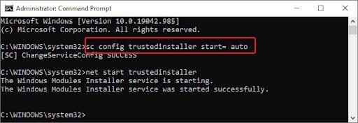 Set TrustedInstaller