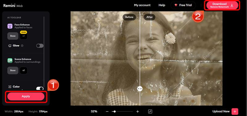 Remini Photo restoration