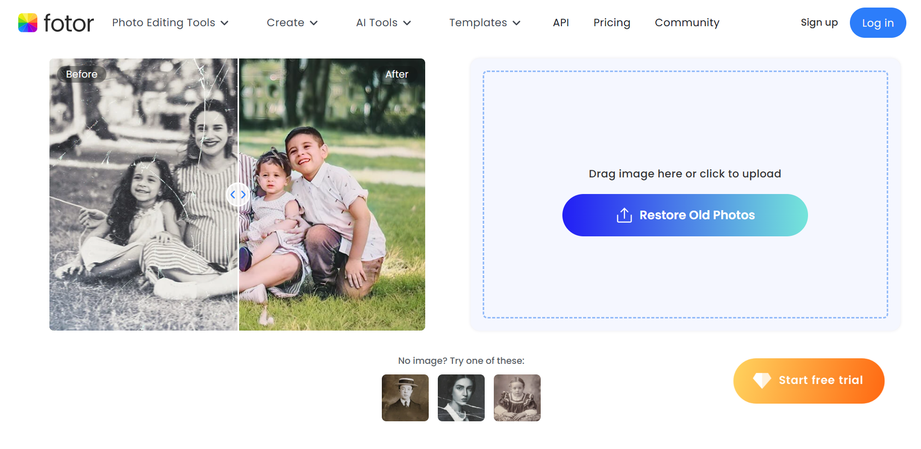 Fotor Home-page