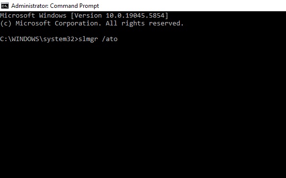 Activate Windows in the Command Prompt