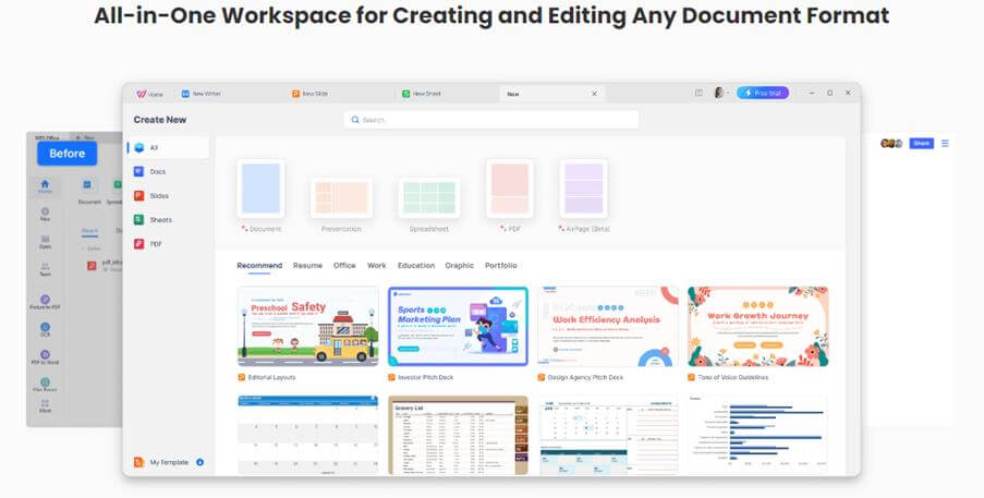 واجهة WPS Office