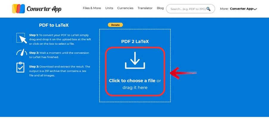 تطبيق Converter اختيار ملف PDF