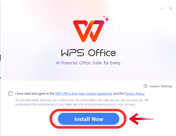 تثبيت WPS Office