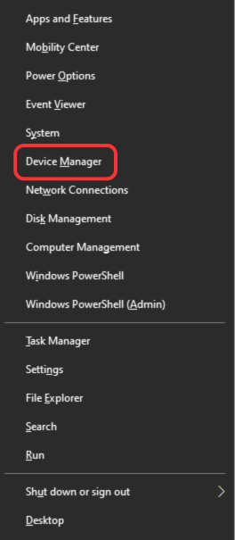 Click on Device Manager