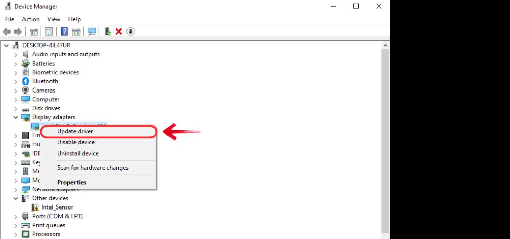 Choose Update drivers