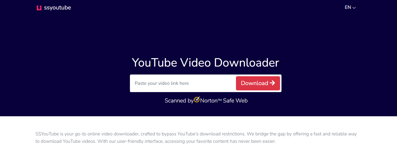 SS Youtube interface