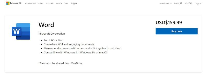 Word-työpöytäsovelluksen vakioversio
