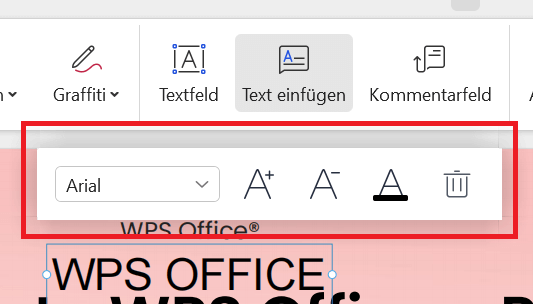 Schriftart des Kommentars anpassen