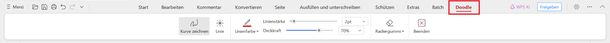 Freihändig auf Ihrem PDF zeichnen