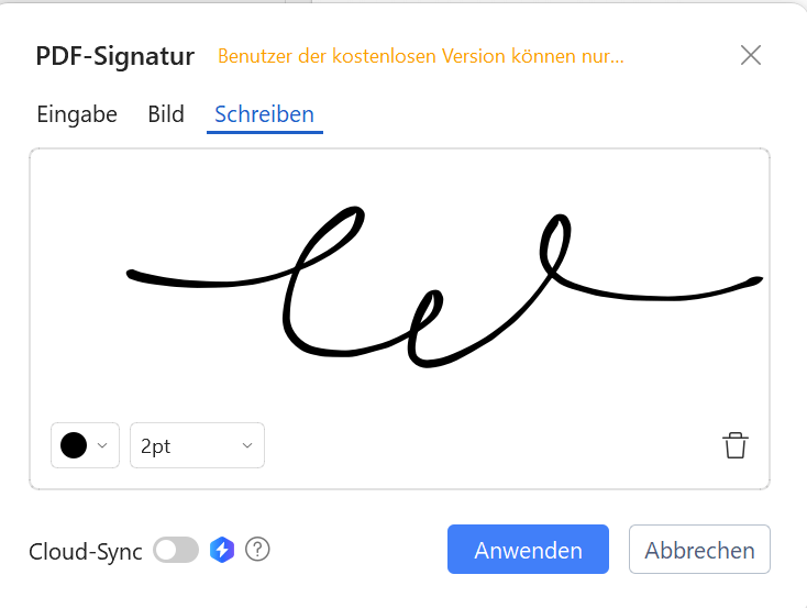 Neue Signatur in WPS PDF erstellen