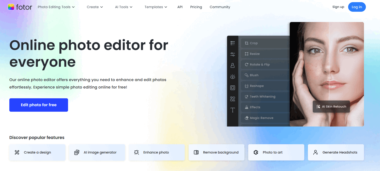 Access Fotor’s Editor