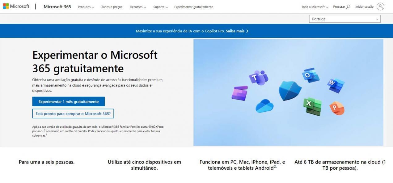 site do Microsoft 365